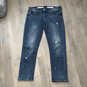 Pilcro and the Letterpress Blue Slim Jeans Distressed Style